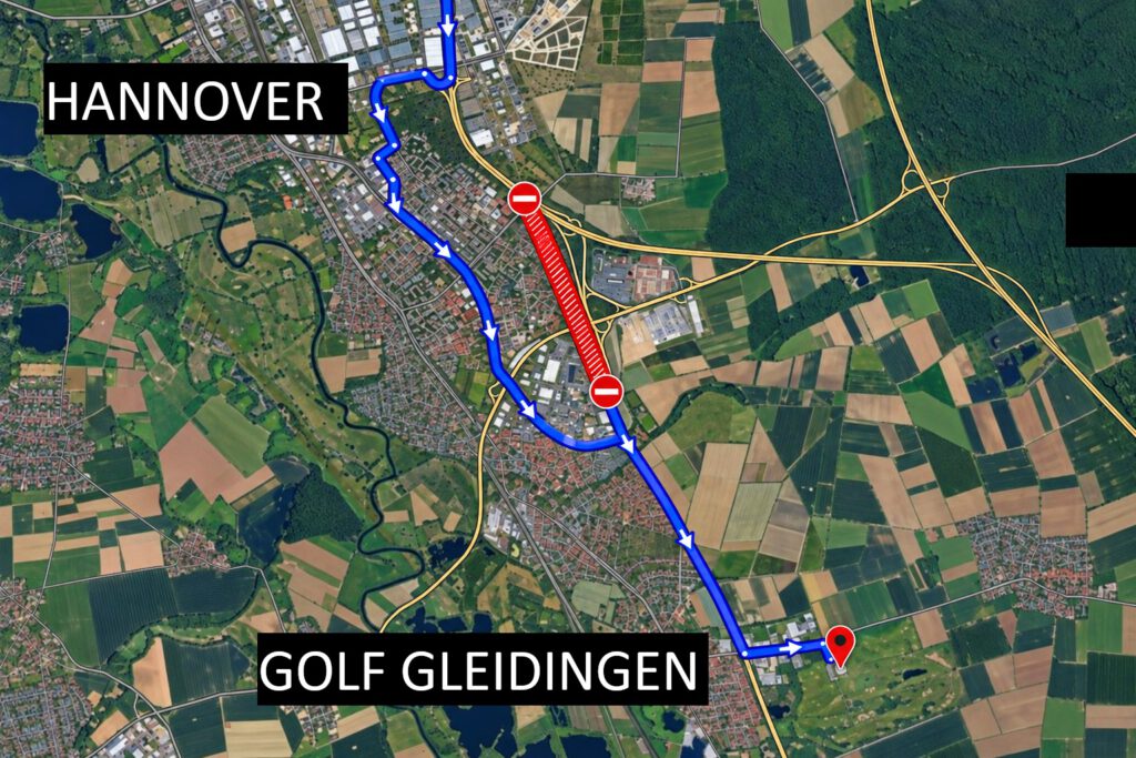 B6-Sanierung bei Laatzen/Gleidingen: So erreichen Sie Golf Gleidingen